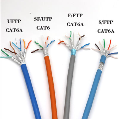 Двойной FTP UTP кабеля LAN экрана 4pair 23AWG 550Mhz RJ45 Cat6A