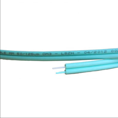 Гибкий крытый кабель оптического волокна OM3-300 2x2.8mm двухшпиндельный, гибкий провод оптического волокна