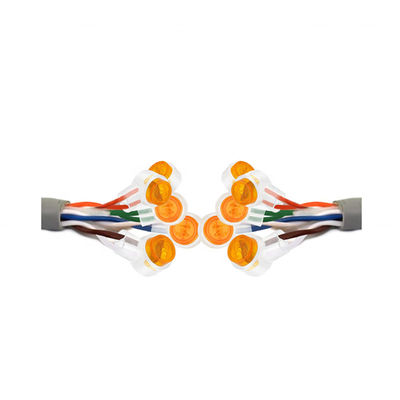 Кнопка соединителя стыкового соединения с накладками провода телефона K2 водоустойчивая оранжевая ясная