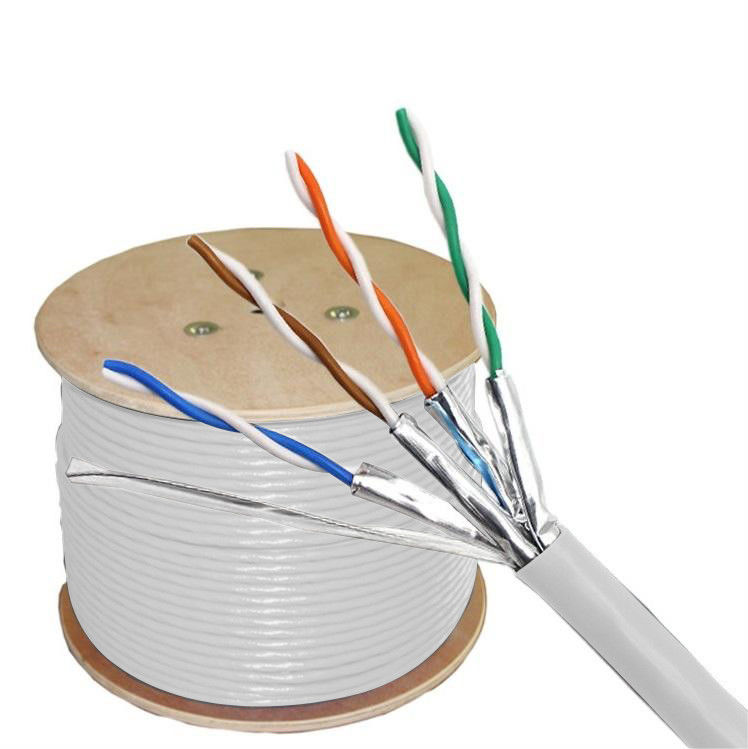 Чистый медный проводник Ethernet кабеля категории 6A для работы с изоляционным материалом HDPE
