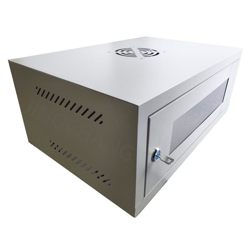 2U Server Rack Enclosure, настенный сетевой шкаф со стеклянными дверями и замками