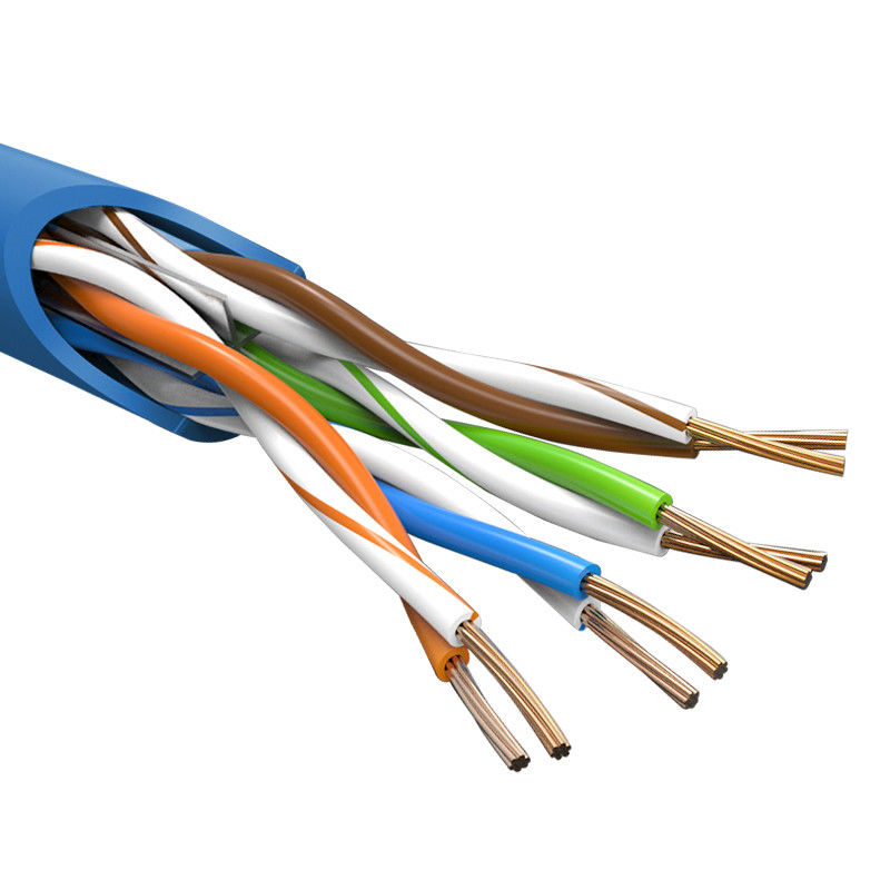 Подгонянная медь куртки PVC гибкого провода соединителя RJ45 Cat6 цвета крытая