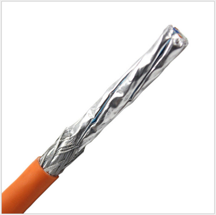 Кабель изоляции SFTP Cat6a PVC HDPE проводника фольги Al 0.58mm, кабель локальных сетей Cat6a