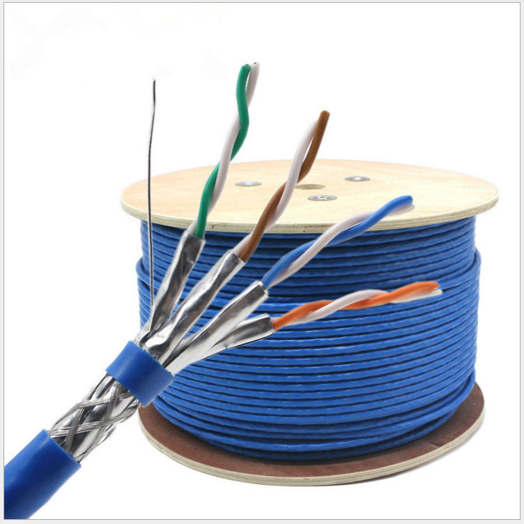 305m защищаемый кабель LAN CAT7 23awg 0.58mm обнаженный медный, кабель сети кота 7