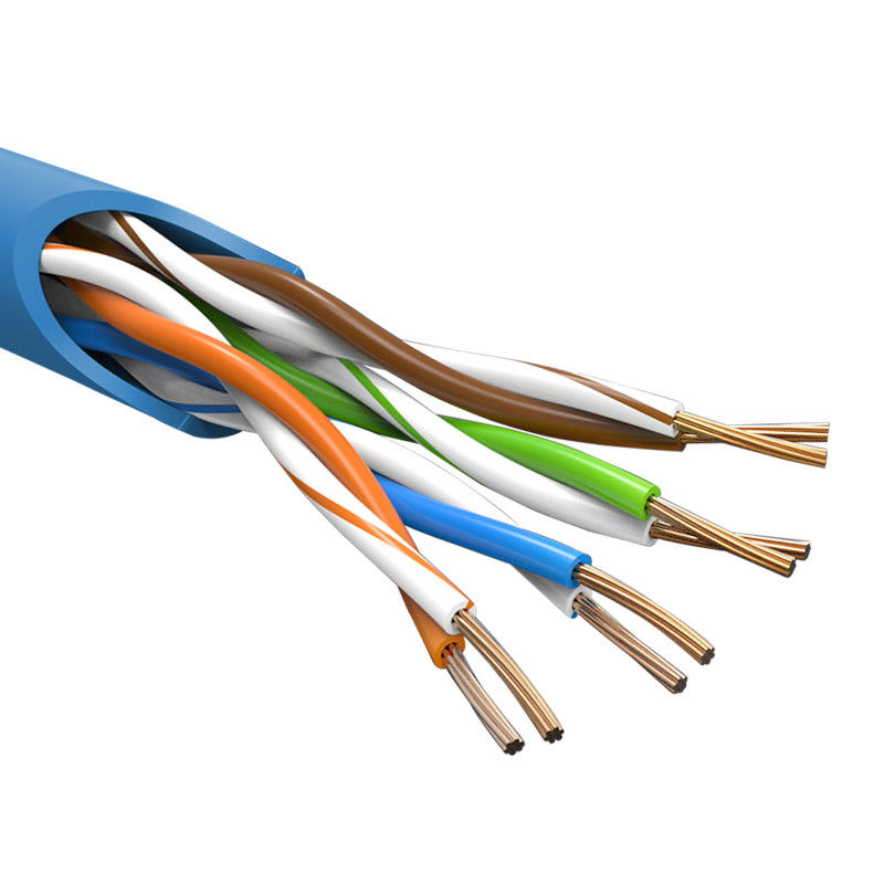 Гибкий провод проводников Cat5e PVC 8 экрана UTP, внешний кабель 50m Cat5e