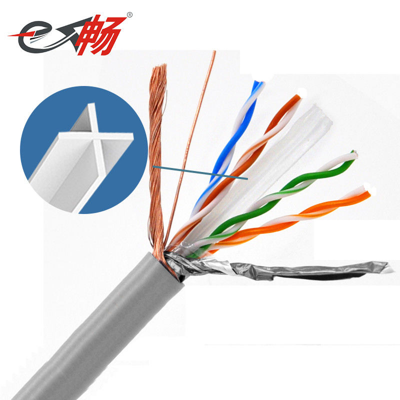 Cat6 Rj45 SFTP защищало кабель ethernet, на открытом воздухе кабель заплаты Cat6 для радиосвязи