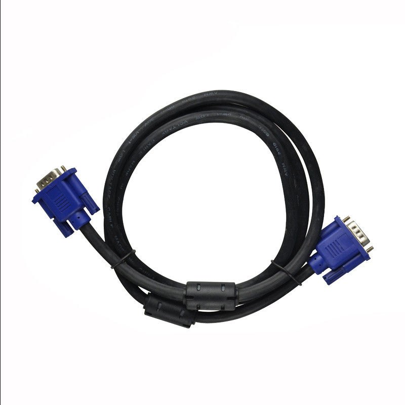 Коаксиальный мужчина к VGA мужчины 3+6 к кабелю VGA с ядрами феррита
