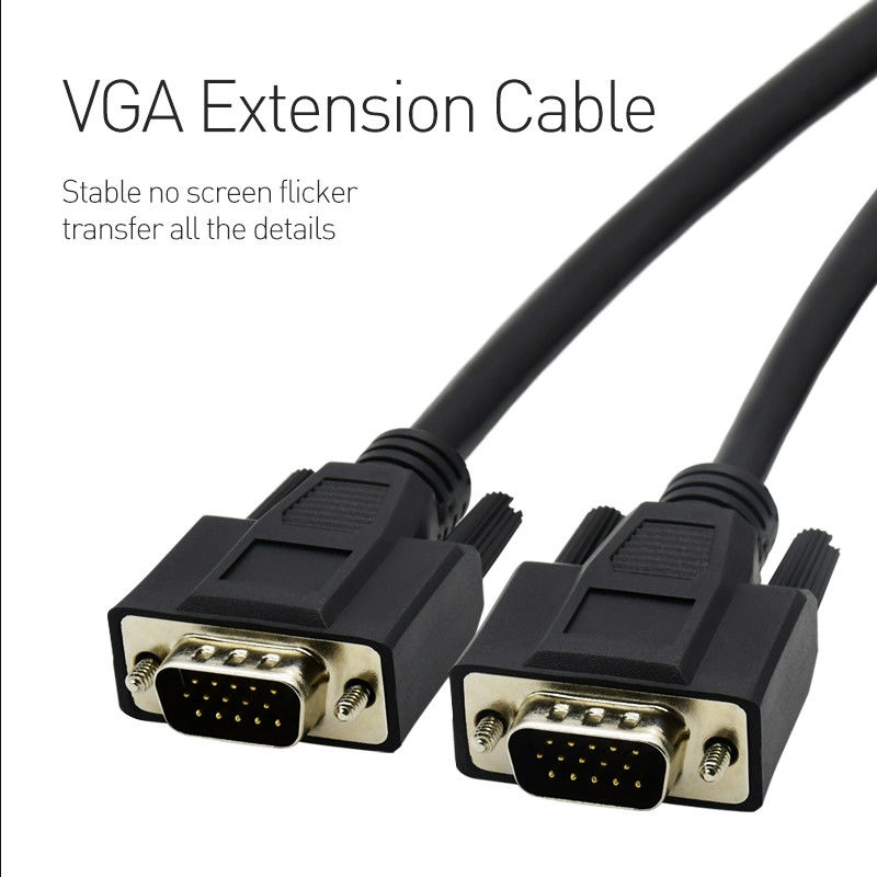 Золото покрыло высокоскоростной кабель монитора VGA для экрана монитора репроектора