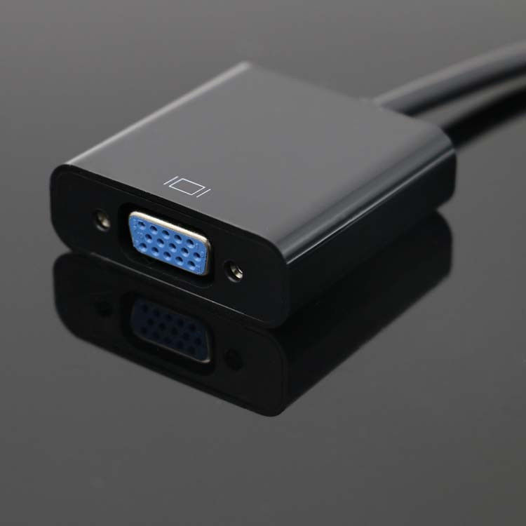 Черный мужчина цвета к женскому кабелю монитора VGA для компьютера ПК