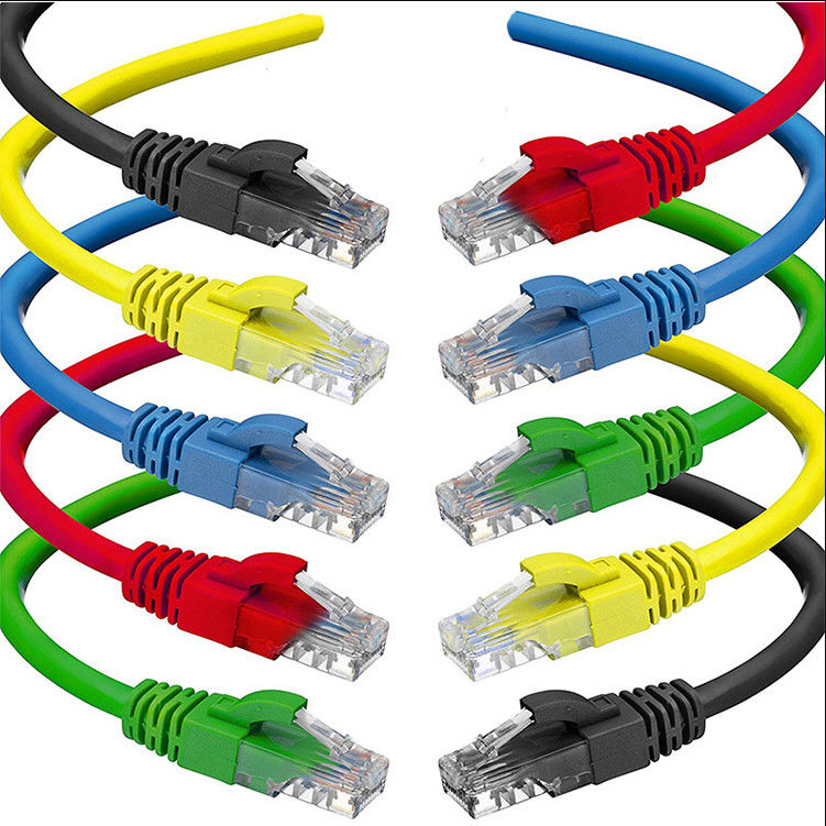 Гибкий провод FTP крытый Cat5e куртки PVC UTP соединителя RJ45, кабель ethernet 10m Cat5e