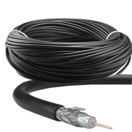 ТВ RG6 RG7 RG213 RG11 RF RG58 коаксиальное привязывает черный цвет