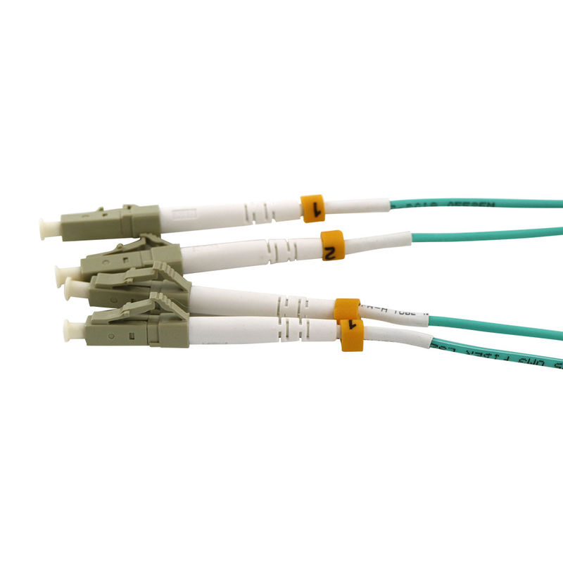 Гибкий провод LSZH оптического волокна FTTH OM3 LC-LC-UPC 3mm 1m двухшпиндельный