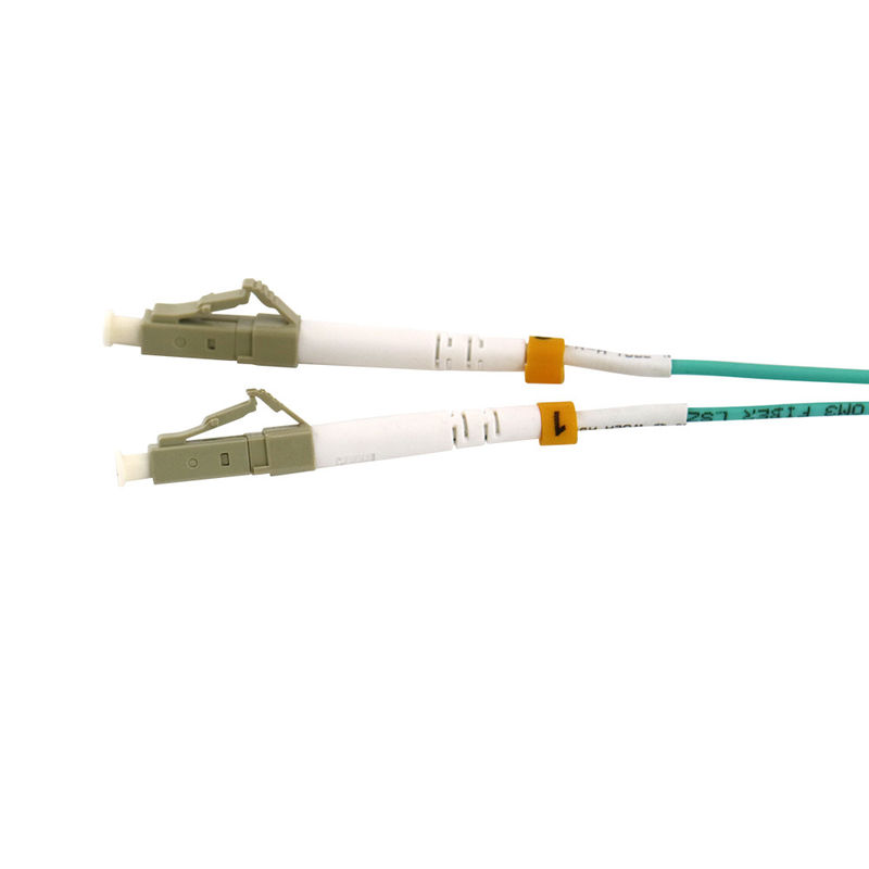 Гибкий провод LSZH оптического волокна FTTH OM3 LC-LC-UPC 3mm 1m двухшпиндельный