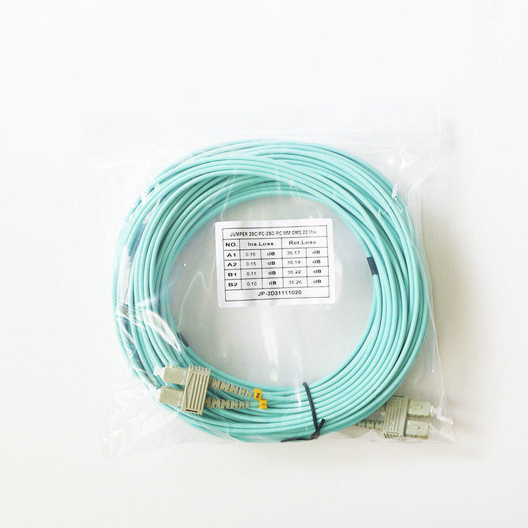 SC дуплекса/UPC MM OM3 гибкий провод стекловолокна 2.0mm/3.0mm