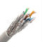 Кабель изоляции SFTP Cat6a PVC HDPE проводника фольги Al 0.58mm, кабель локальных сетей Cat6a
